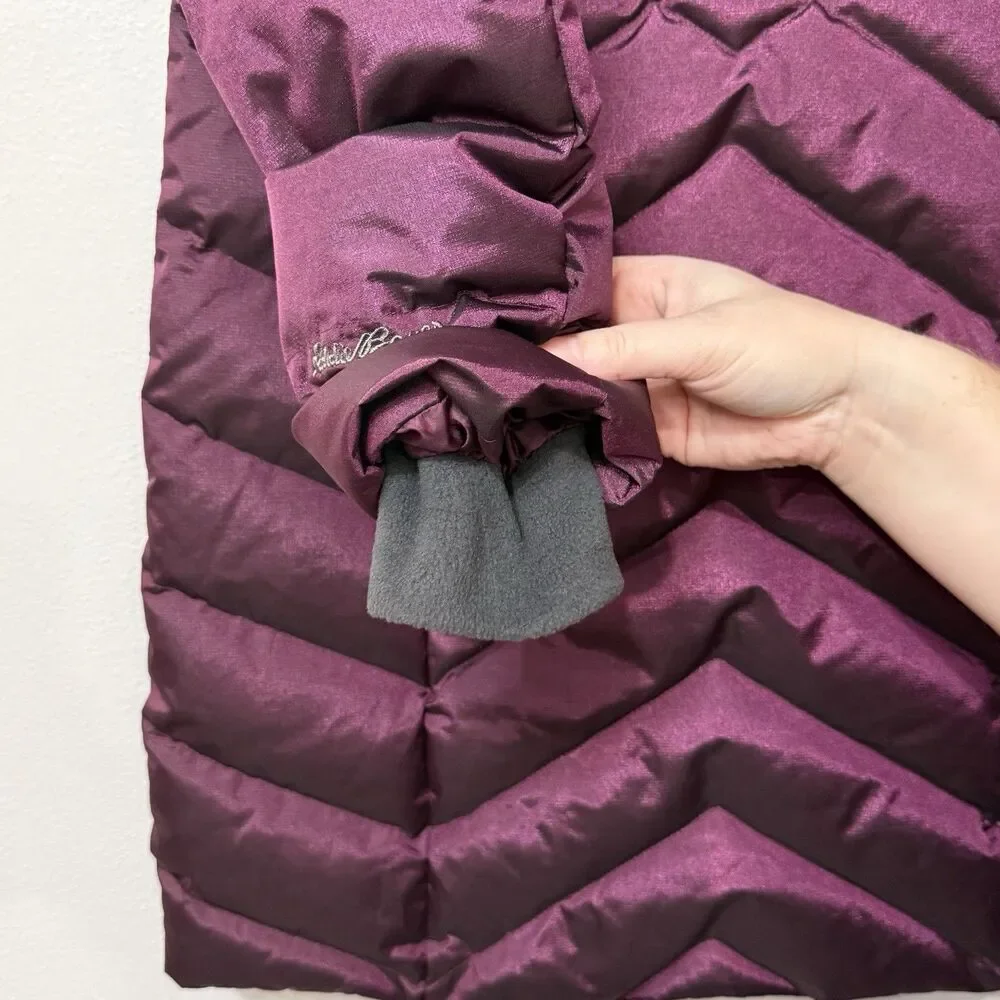 Eddie Bauer Women's Crystal Ridge Goose Down Parka Quilted Faux Fur Fuchsia XS